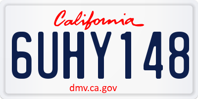 CA license plate 6UHY148