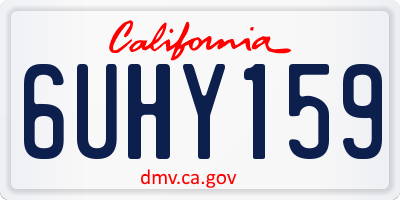 CA license plate 6UHY159