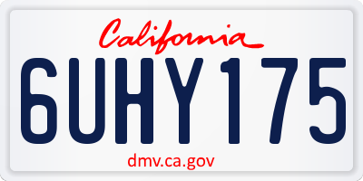 CA license plate 6UHY175