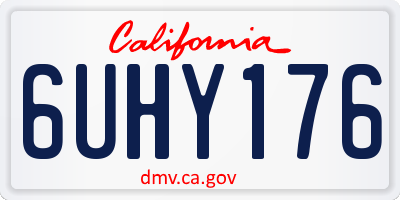 CA license plate 6UHY176