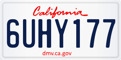 CA license plate 6UHY177