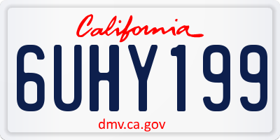 CA license plate 6UHY199