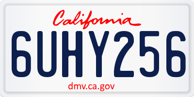 CA license plate 6UHY256