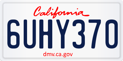 CA license plate 6UHY370