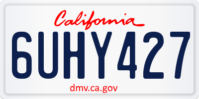 CA license plate 6UHY427