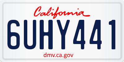 CA license plate 6UHY441