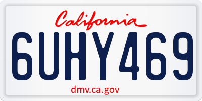 CA license plate 6UHY469