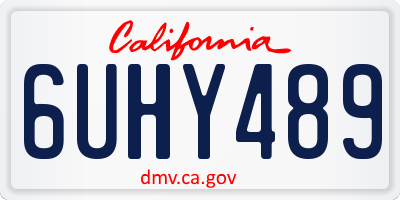 CA license plate 6UHY489