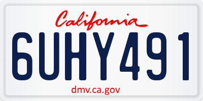 CA license plate 6UHY491
