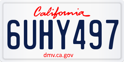 CA license plate 6UHY497