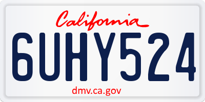 CA license plate 6UHY524