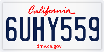 CA license plate 6UHY559