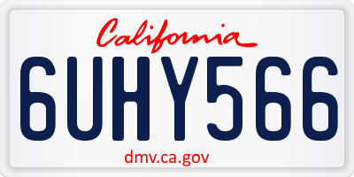 CA license plate 6UHY566