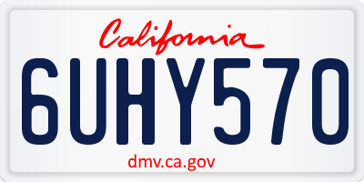 CA license plate 6UHY570