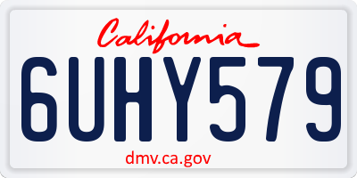 CA license plate 6UHY579