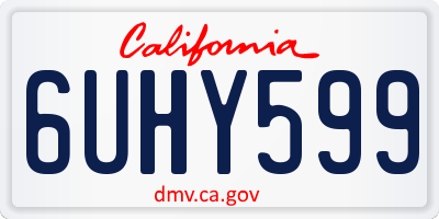 CA license plate 6UHY599