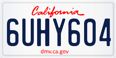 CA license plate 6UHY604