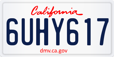 CA license plate 6UHY617
