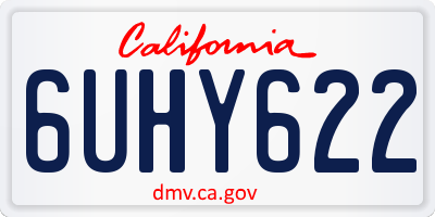 CA license plate 6UHY622