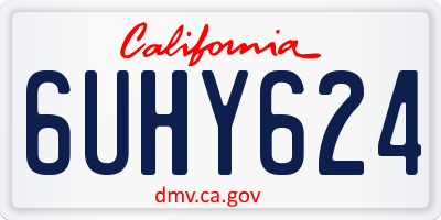 CA license plate 6UHY624