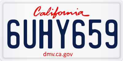 CA license plate 6UHY659