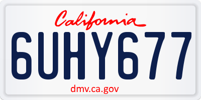 CA license plate 6UHY677