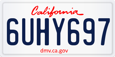 CA license plate 6UHY697