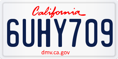 CA license plate 6UHY709