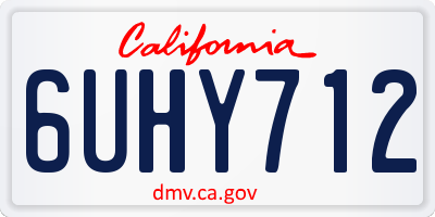 CA license plate 6UHY712