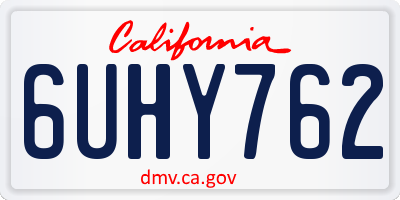 CA license plate 6UHY762
