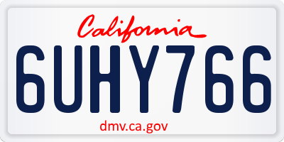 CA license plate 6UHY766