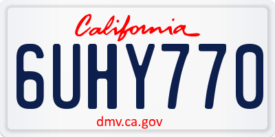 CA license plate 6UHY770
