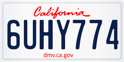 CA license plate 6UHY774