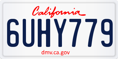 CA license plate 6UHY779