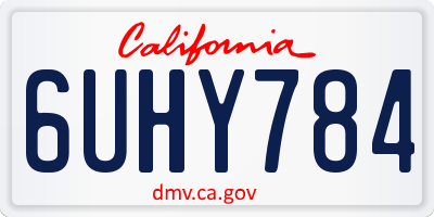 CA license plate 6UHY784
