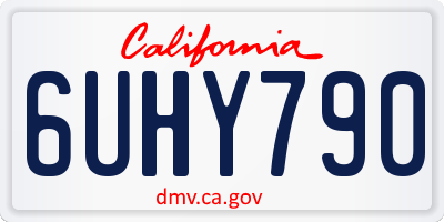 CA license plate 6UHY790
