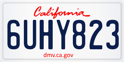 CA license plate 6UHY823