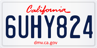 CA license plate 6UHY824