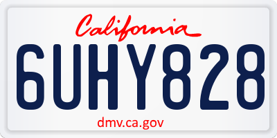 CA license plate 6UHY828