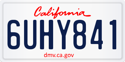 CA license plate 6UHY841