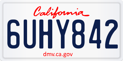 CA license plate 6UHY842
