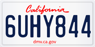 CA license plate 6UHY844