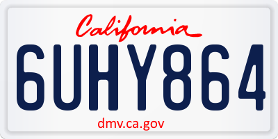 CA license plate 6UHY864