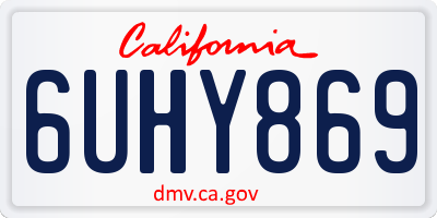 CA license plate 6UHY869