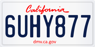 CA license plate 6UHY877