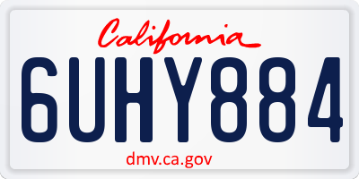 CA license plate 6UHY884