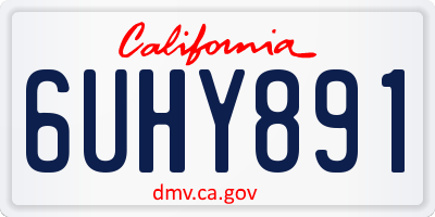 CA license plate 6UHY891