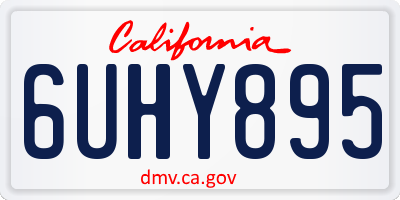 CA license plate 6UHY895