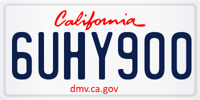 CA license plate 6UHY900