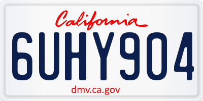 CA license plate 6UHY904